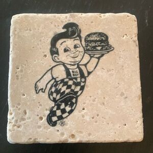 “Vintage” look Famous Bob’s Big Boy coaster.